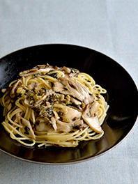 きのこと高菜の和風スパゲッティ 協会のパスタレシピ 日本パスタ協会